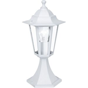 Loops IP44 Outdoor Pedestal Light White Aluminium Lantern 1x 60W E27 Bulb Porch Lamp Loops IP44 Outdoor Pedestal Light White Aluminium Lantern 1x 60W E27 Bulb Porch Lamp