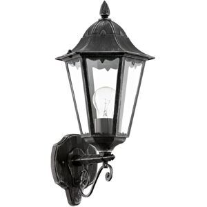 Loops IP44 Outdoor Wall Light Black & Silver Patina Up Lantern 1 x 60W E27 Bulb Loops IP44 Outdoor Wall Light Black & Silver Patina Up Lantern 1 x 60W E27 Bulb