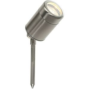 Loops IP65 Outdoor Ground Spike Lamp Wall & Sign Light GU10 Brushed Steel & Glass Loops IP65 Outdoor Ground Spike Lamp Wall & Sign Light GU10 Brushed Steel & Glass