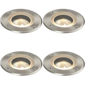 Loops 4 PACK Marine Grade IP65 Round Ground Light - 50W GU10 - Stainless Steel Loops 4 PACK Marine Grade IP65 Round Ground Light - 50W GU10 - Stainless Steel