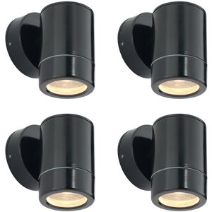 Loops 4 PACK Outdoor IP65 Wall Downlight - Dimmable 7W LED GU10 - Satin Black Loops 4 PACK Outdoor IP65 Wall Downlight - Dimmable 7W LED GU10 - Satin Black