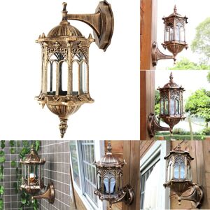 Unbranded Outdoor Bronze Antique Exterior Wall Light Fixture Aluminum Glass Lantern Garden Unbranded Outdoor Bronze Antique Exterior Wall Light Fixture Aluminum Glass Lantern Garden