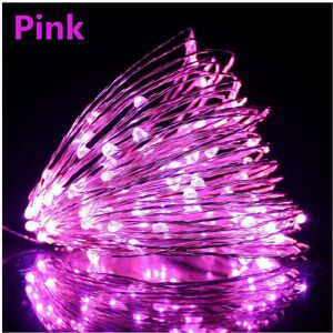 PAKTOO (10m-100LED, Pink) USB LED Waterproof Copper Wire String Fairy Light PAKTOO (10m-100LED, Pink) USB LED Waterproof Copper Wire String Fairy Light