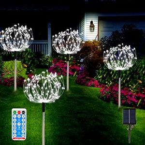AcaJoe Solar Garden Fairy Lights 4 Pack 480 LED Outdoor Firework Landscape Path String AcaJoe Solar Garden Fairy Lights 4 Pack 480 LED Outdoor Firework Landscape Path String