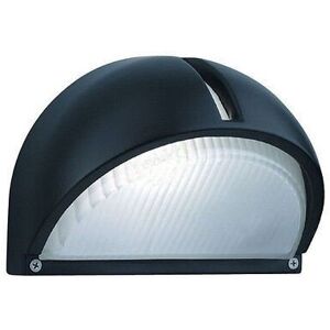 Searchlight Outdoor & Porch Wall Light Black Aluminium Half Moon 130 Searchlight Outdoor & Porch Wall Light Black Aluminium Half Moon 130