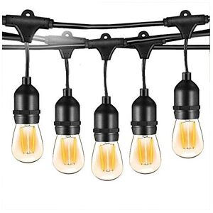 Sure Energy Outdoor String Lights LED, 48FT/14.6M Heavy Duty Commercial Grade IP65 Waterproo Sure Energy Outdoor String Lights LED, 48FT/14.6M Heavy Duty Commercial Grade IP65 Waterproo