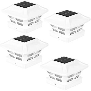 Unbranded Solar Post Cap Lights for 4X4 Wooden Posts Garden Decoration White Unbranded Solar Post Cap Lights for 4X4 Wooden Posts Garden Decoration White