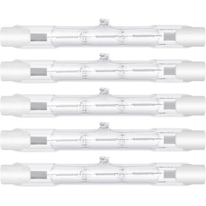 Unbranded 5 Pack R7s Halogen Bulb 78mm 120w, Dimmable 230v 2100lm 2800k Warm White J78 Sec Unbranded 5 Pack R7s Halogen Bulb 78mm 120w, Dimmable 230v 2100lm 2800k Warm White J78 Sec