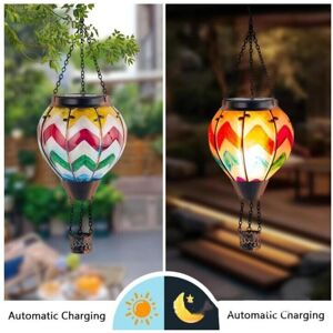 MDSRJONE (F) Solar LED Red Or Rainbow Hot Air Balloon Hanging Outdoor Garden Lantern Ligh MDSRJONE (F) Solar LED Red Or Rainbow Hot Air Balloon Hanging Outdoor Garden Lantern Ligh