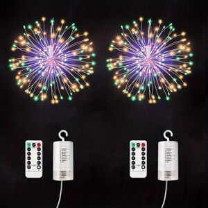 FLEMYE (Multi-Color*2) Firework Lights 120LEDs Copper Wire Starburst Light, 8 Modes Bat FLEMYE (Multi-Color*2) Firework Lights 120LEDs Copper Wire Starburst Light, 8 Modes Bat
