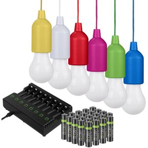 Valiant Hanging String Lights 6Pk, 24 x AAA Batteries + Charger Valiant Hanging String Lights 6Pk, 24 x AAA Batteries + Charger