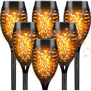 CNMTCCO Solar Lights Outdoor Garden, 6 Pack Solar Flickering Dancing Flame Lights, Water CNMTCCO Solar Lights Outdoor Garden, 6 Pack Solar Flickering Dancing Flame Lights, Water