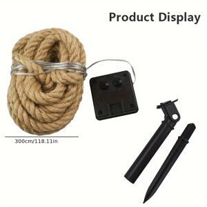 SKESRJTOP (Solar 30m Warm Color) 1pc 20m/30m Solar-Powered LED Hemp Rope Light, Handmade V SKESRJTOP (Solar 30m Warm Color) 1pc 20m/30m Solar-Powered LED Hemp Rope Light, Handmade V
