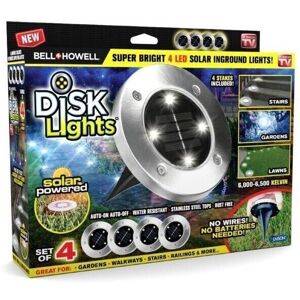 Unbranded Bell Disk Howell Solar Powered LED Outdoor Lights - As Seen on TV - 4 Pack Unbranded Bell Disk Howell Solar Powered LED Outdoor Lights - As Seen on TV - 4 Pack