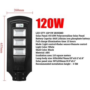 GreenZech (120W) 3000W LED Solar Street Light Flood Light Motion Sensor Remote Outdoor Gar GreenZech (120W) 3000W LED Solar Street Light Flood Light Motion Sensor Remote Outdoor Gar