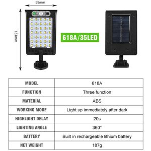 GreenZech (618A) Solar Wall Light PIR Motion Sensor Waterproof Garden Security Street Lamp GreenZech (618A) Solar Wall Light PIR Motion Sensor Waterproof Garden Security Street Lamp