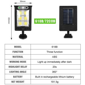 GreenZech Model 618B Solar Wall Light PIR Sensor Waterproof Garden Security Lamp GreenZech Model 618B Solar Wall Light PIR Sensor Waterproof Garden Security Lamp