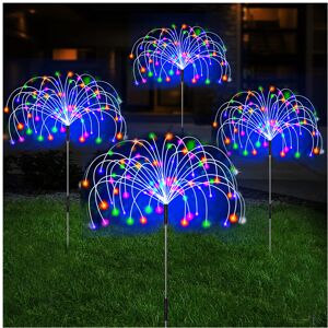 CLOSKYE (RGB, 4Pcs) Solar Firework LED Stake Lights Outdoor Garden Decor Pathway Fairy L CLOSKYE (RGB, 4Pcs) Solar Firework LED Stake Lights Outdoor Garden Decor Pathway Fairy L