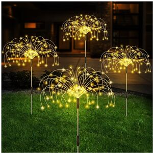 CLOSKYE (Warm, 4Pcs) Solar Firework LED Stake Lights Outdoor Garden Decor Pathway Fairy CLOSKYE (Warm, 4Pcs) Solar Firework LED Stake Lights Outdoor Garden Decor Pathway Fairy