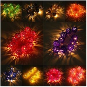 GreenZech (Yellow) 10 LED Rattan Ball String Light Home Garden Fairy Lamp Wedding Party Xm GreenZech (Yellow) 10 LED Rattan Ball String Light Home Garden Fairy Lamp Wedding Party Xm