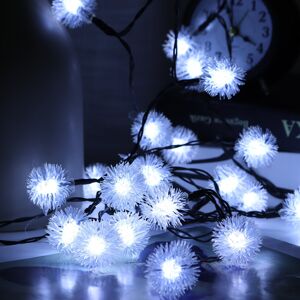 GreenZech (White, 20LED) 20/30/50/100LED Solar String Light Ball Waterproof Fairy Lamp Gar GreenZech (White, 20LED) 20/30/50/100LED Solar String Light Ball Waterproof Fairy Lamp Gar
