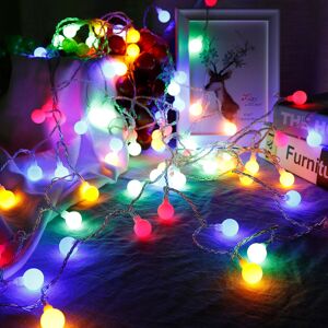 GreenZech (Colorful, 50LED) 2M/5M/10M Battery Powered LED String Light 8 Modes Globe Bulb GreenZech (Colorful, 50LED) 2M/5M/10M Battery Powered LED String Light 8 Modes Globe Bulb