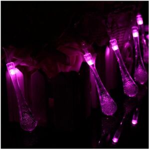 GreenZech (Pink) 30 LED Solar Powered Raindrop Fairy String Light Outdoor Xmas Wedding Gar GreenZech (Pink) 30 LED Solar Powered Raindrop Fairy String Light Outdoor Xmas Wedding Gar