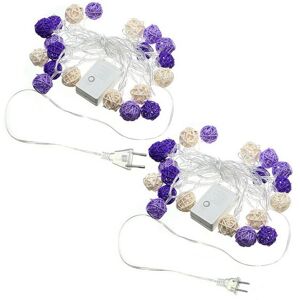 GreenZech (EU Plug) 20 LED Rattan Ball String Light Home Garden Fairy Lamp Xmas Wedding Pa GreenZech (EU Plug) 20 LED Rattan Ball String Light Home Garden Fairy Lamp Xmas Wedding Pa