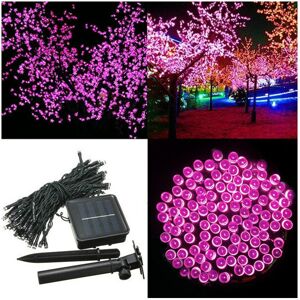 GreenZech (Pink) 200 LED Solar Powered Fairy String Light Garden Party Decor Christmas GreenZech (Pink) 200 LED Solar Powered Fairy String Light Garden Party Decor Christmas