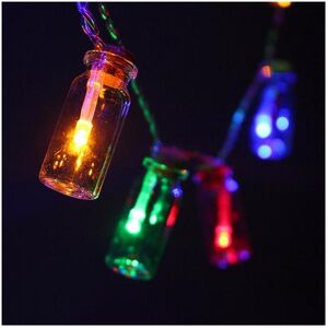 GreenZech (Colorful) Battery Powered 20 LED Wishing Bottle Fairy String Light Xmas Garden GreenZech (Colorful) Battery Powered 20 LED Wishing Bottle Fairy String Light Xmas Garden