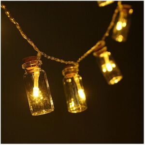 GreenZech (Warm White) Battery Powered 20 LED Wishing Bottle Fairy String Light Xmas Garde GreenZech (Warm White) Battery Powered 20 LED Wishing Bottle Fairy String Light Xmas Garde
