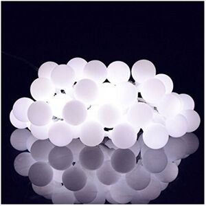 GreenZech (Pure White) Battery Powered 6M 40LEDs Globe Ball Fairy String Lights for Christ GreenZech (Pure White) Battery Powered 6M 40LEDs Globe Ball Fairy String Lights for Christ