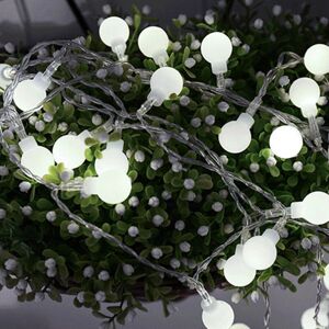 GreenZech (Pure White, 3M) Battery Powered 3M 5M Round Shaped Fairy String Light for Patio GreenZech (Pure White, 3M) Battery Powered 3M 5M Round Shaped Fairy String Light for Patio