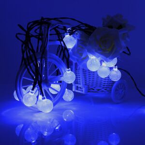 GreenZech (Blue) 4.8M 20 LED Waterproof Solar Ball Fairy String Light Christmas Wedding Pa GreenZech (Blue) 4.8M 20 LED Waterproof Solar Ball Fairy String Light Christmas Wedding Pa