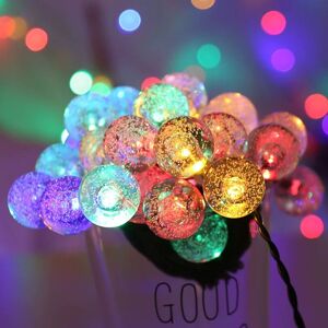 GreenZech (Colorful) Outdoor 9.5M 50LEDs String Ball Light Remote Control 8 Modes Waterpro GreenZech (Colorful) Outdoor 9.5M 50LEDs String Ball Light Remote Control 8 Modes Waterpro