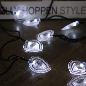 GreenZech (Pure White) Solar Power 8 Modes 20 LED Heart Shape String Light Outdoor Garden GreenZech (Pure White) Solar Power 8 Modes 20 LED Heart Shape String Light Outdoor Garden