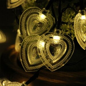 GreenZech (Warm White) Solar Power 8 Modes 20 LED Heart Shape String Light Outdoor Garden GreenZech (Warm White) Solar Power 8 Modes 20 LED Heart Shape String Light Outdoor Garden