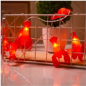 XYLFLY (Warm White) 10 LED Lobster String Lights - 200.0 cm Battery Operated Fairy Nigh XYLFLY (Warm White) 10 LED Lobster String Lights - 200.0 cm Battery Operated Fairy Nigh