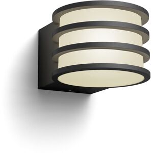 Philips Hue Lucca White LED Smart Outdoor Wall Light, Works with Alexa, Google A Philips Hue Lucca White LED Smart Outdoor Wall Light, Works with Alexa, Google A