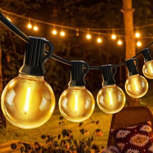 JEYMORKEY Festoon String Outdoor Garden Lights: 30M 100ft G40 Outside Electric L JEYMORKEY Festoon String Outdoor Garden Lights: 30M 100ft G40 Outside Electric L