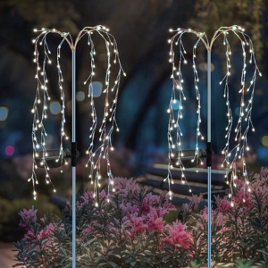 ExtraStar (6500K) 120 LED Solar Willow Tree Garden Spike Light, 2 Lighting Modes ExtraStar (6500K) 120 LED Solar Willow Tree Garden Spike Light, 2 Lighting Modes