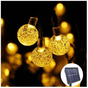 STOYOTU (Warm White) Crystal Ball Solar Lamp Power String Fairy Lights Garden Outdoor St STOYOTU (Warm White) Crystal Ball Solar Lamp Power String Fairy Lights Garden Outdoor St