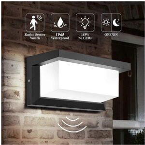 Unbranded 18W LED outdoor wall light with motion sensor, IP65 waterproof lighting for pati Unbranded 18W LED outdoor wall light with motion sensor, IP65 waterproof lighting for pati