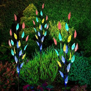 Unbranded 3 PACK 60 LED BRANCH LEAF TREE MULTI COLOURED SOLAR POWERED OUTDOOR GARDEN LIGHT Unbranded 3 PACK 60 LED BRANCH LEAF TREE MULTI COLOURED SOLAR POWERED OUTDOOR GARDEN LIGHT