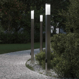 vidaXL Bollard Lights with Outlet 3 pcs 110 cm Stainless Steel IP44 vidaXL Bollard Lights with Outlet 3 pcs 110 cm Stainless Steel IP44