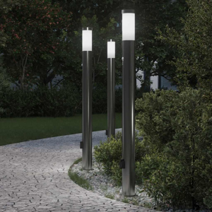 vidaXL Bollard Lights with Sensor&Outlet 3pcs 110 cm Stainless Steel IP44 vidaXL Bollard Lights with Sensor&Outlet 3pcs 110 cm Stainless Steel IP44