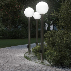 vidaXL Bollard Lights with Sensor&Outlet 3 pcs 120 cm Stainless Steel IP44 vidaXL Bollard Lights with Sensor&Outlet 3 pcs 120 cm Stainless Steel IP44