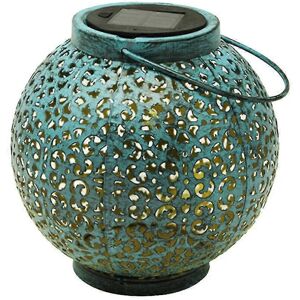 Unbranded Hollow Iron Solar Lantern Antique Finish Hanging Garden Light Unbranded Hollow Iron Solar Lantern Antique Finish Hanging Garden Light