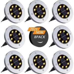 Unbranded Solar Lights Outdoor, 8 Pcs Solar Ground Lights, 8 LED Solar In-Ground Lights, W Unbranded Solar Lights Outdoor, 8 Pcs Solar Ground Lights, 8 LED Solar In-Ground Lights, W