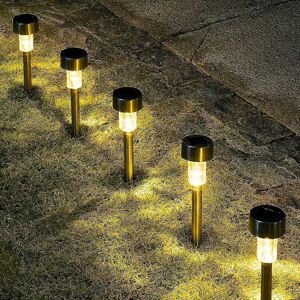 Unbranded Pack Solar Pathway Lights Outdoor, Waterproof Outdoor Solar Lights, Stainless St Unbranded Pack Solar Pathway Lights Outdoor, Waterproof Outdoor Solar Lights, Stainless St